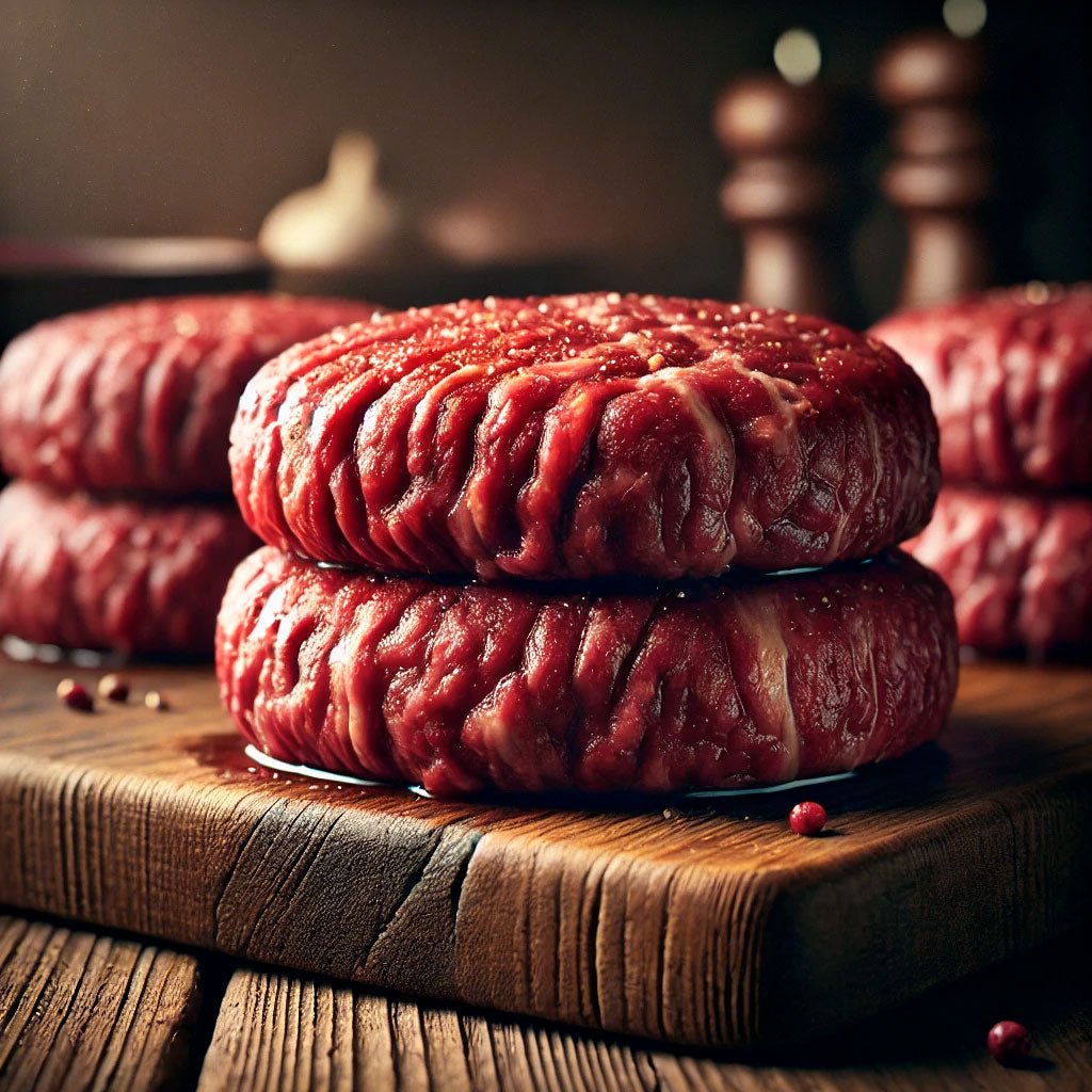 Hamburguesa de Carne Madurada – Sabor Intenso y Textura Exquisita - Vaca Negra